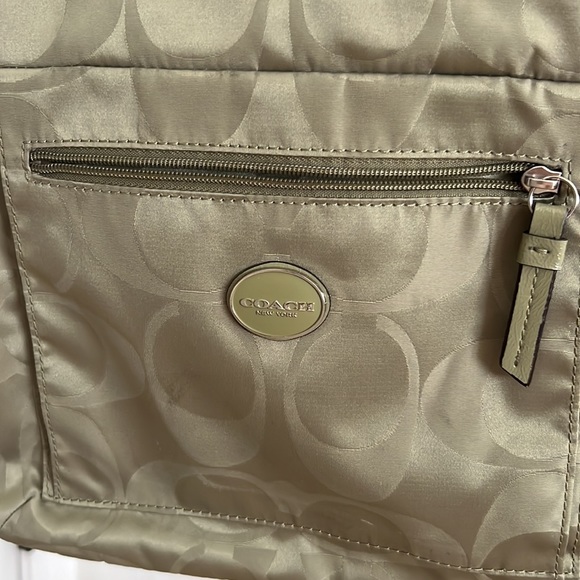 Coach Nylon Army Green Sage Crossbody Bag - Picture 4 of 10